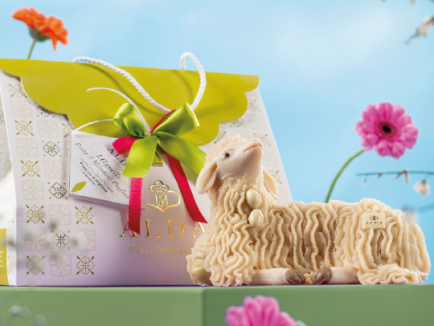 Agnello Borsetta Smeraldo torrone, pistacchi e fiocchi di lampone