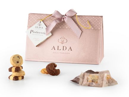 Pasticceria Assortita da Tè in Flow pack Borsetta Rosè