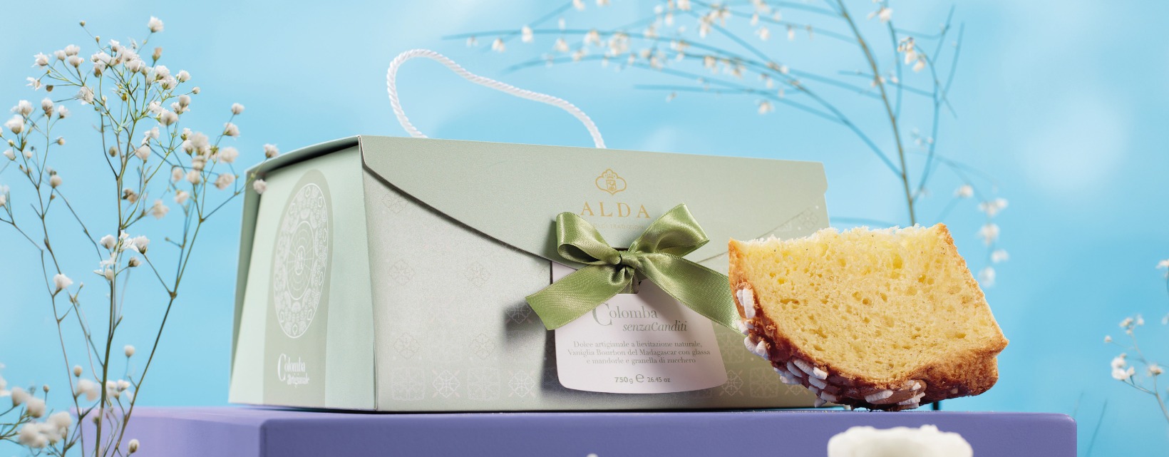 colomba senza canditi con scatola bauletto